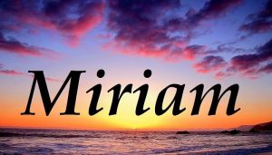 Nombre Miriam